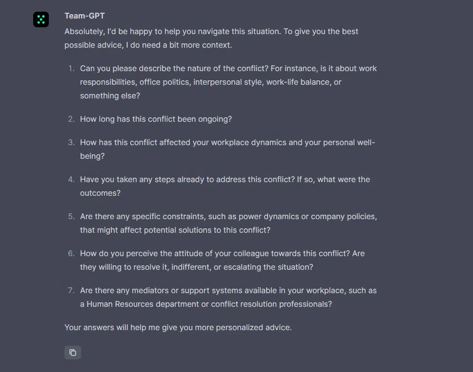 team-gpt screenshot